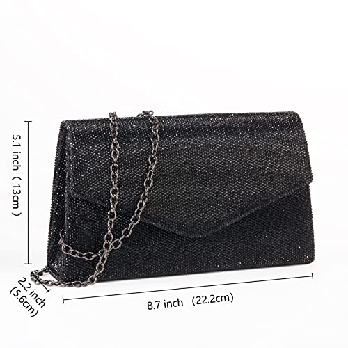 Sparkly Rhinestone Clutch Purse for Evening Events