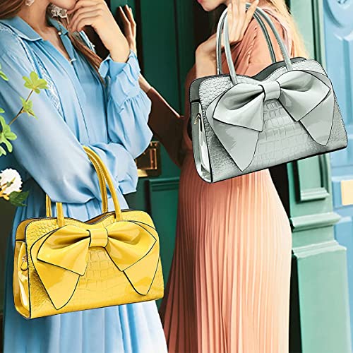 XingChen Shiny Bowknot Patent Leather Women Shoulder Bag