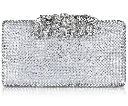 Sparkly Silver Evening Clutch for Women