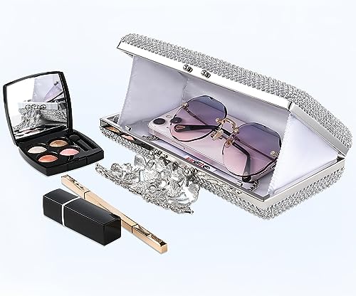 Sparkly Silver Evening Clutch for Women