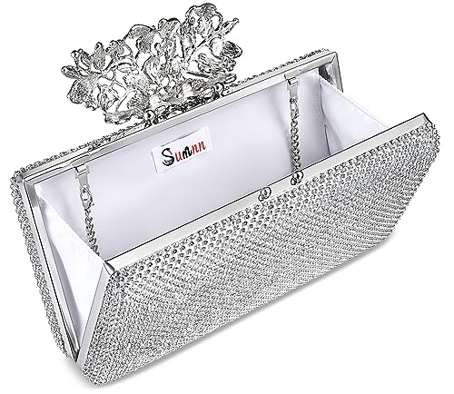 Sparkly Silver Evening Clutch for Women