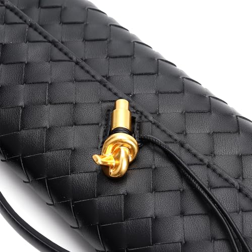IAIYYY Women's Black Evening Clutch with Chain