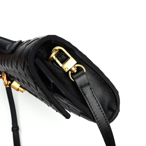 IAIYYY Women's Black Evening Clutch with Chain