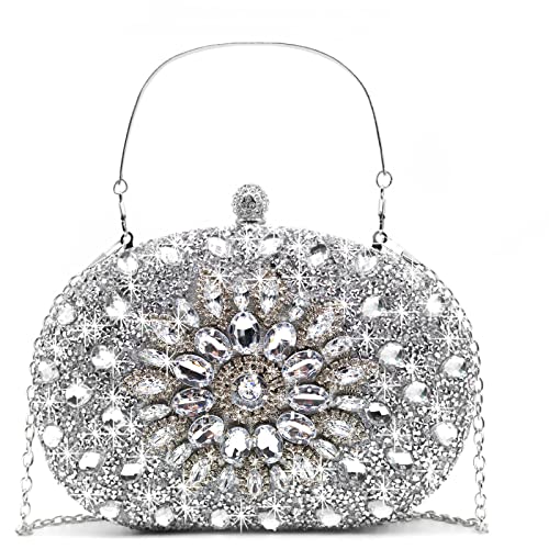 Rhinestone Evening Clutch Purse for Weddings and Parties