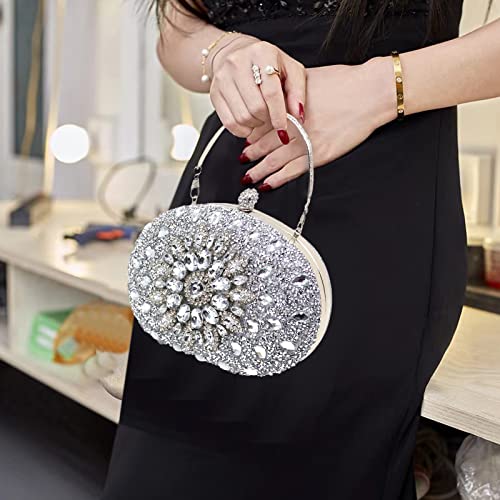 Rhinestone Evening Clutch Purse for Weddings and Parties