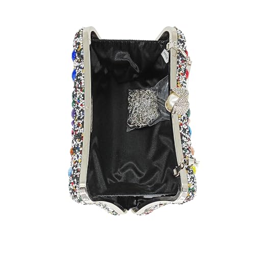 Rhinestone Clutch Bag with Pearl Clasp for Events