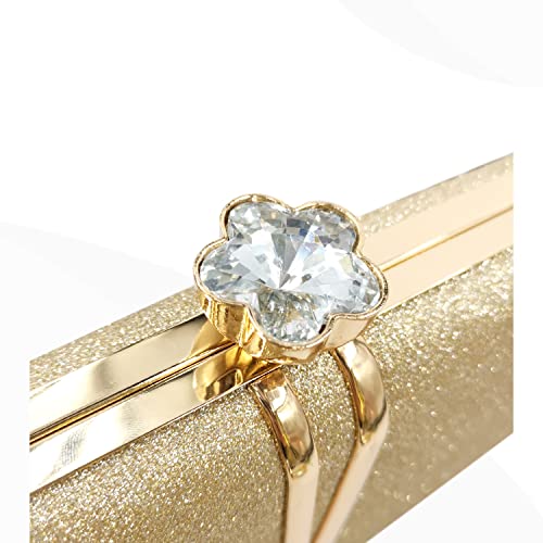 Aovtero Glitter Gold Evening Clutch for Weddings