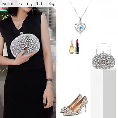 Rhinestone Evening Clutch Purse for Weddings and Parties