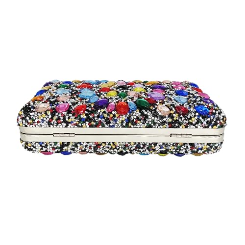 Rhinestone Clutch Bag with Pearl Clasp for Events