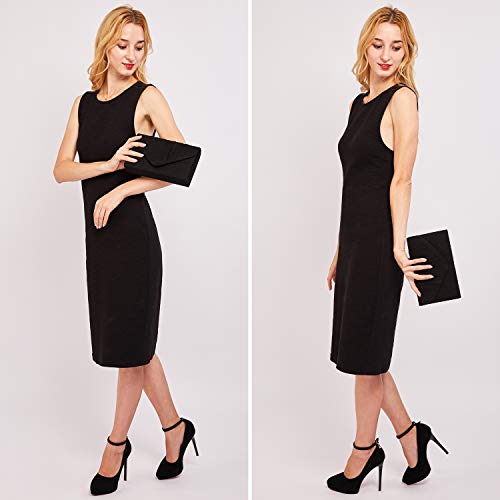 Dasein Velvety Pleated Evening Clutch Bag