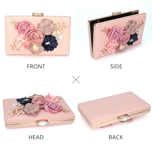 Floral Evening Clutch Purse for Women