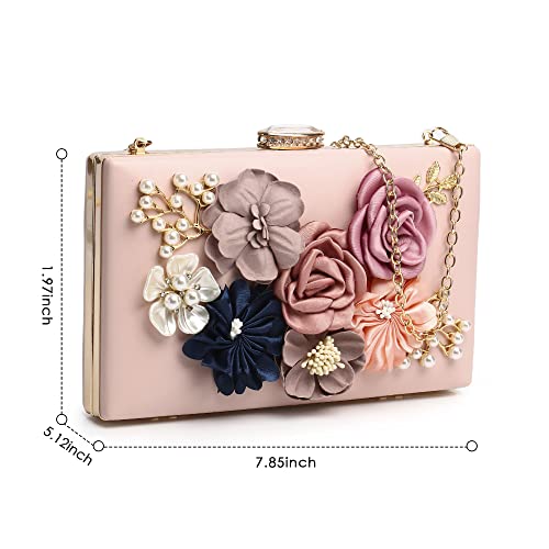 Floral Evening Clutch Purse for Women
