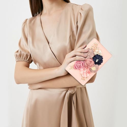 Floral Evening Clutch Purse for Women