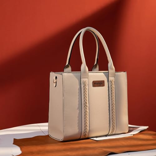 Women's Wrangler Leather Tote Satchel Handbag with Strap