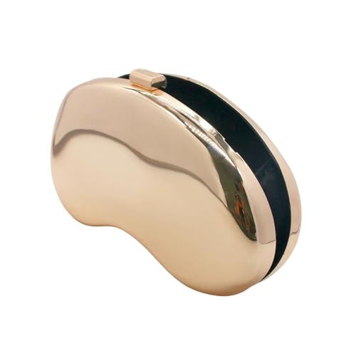 Gold Sparkly Acrylic Shell Clutch Handbag for Weddings
