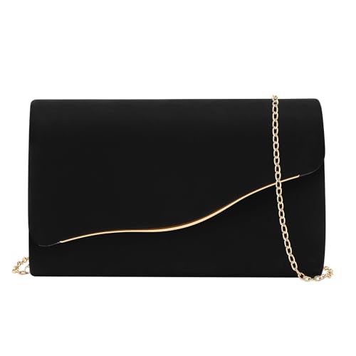 CurvChic Faux Suede Evening Clutch for Women