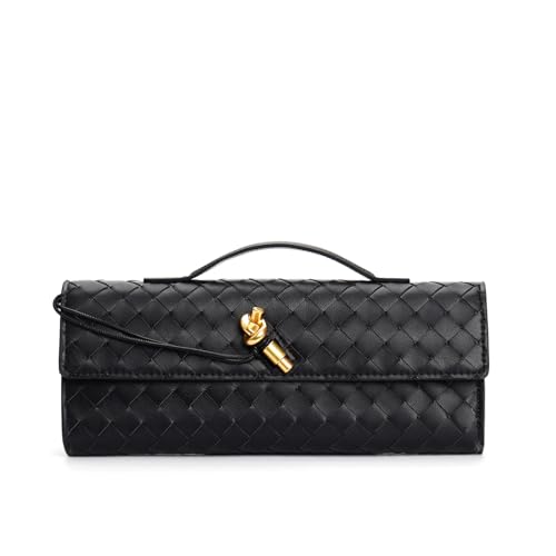 IAIYYY Women's Black Evening Clutch with Chain