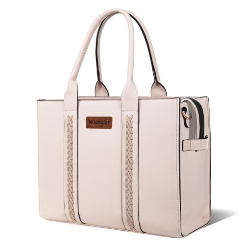 Women's Wrangler Leather Tote Satchel Handbag with Strap