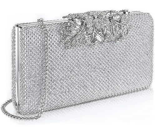 Sparkly Silver Evening Clutch for Women