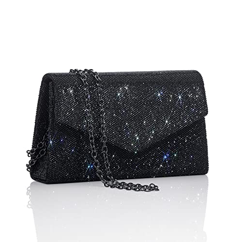 Sparkly Rhinestone Clutch Purse for Evening Events
