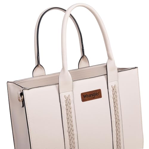 Women's Wrangler Leather Tote Satchel Handbag with Strap