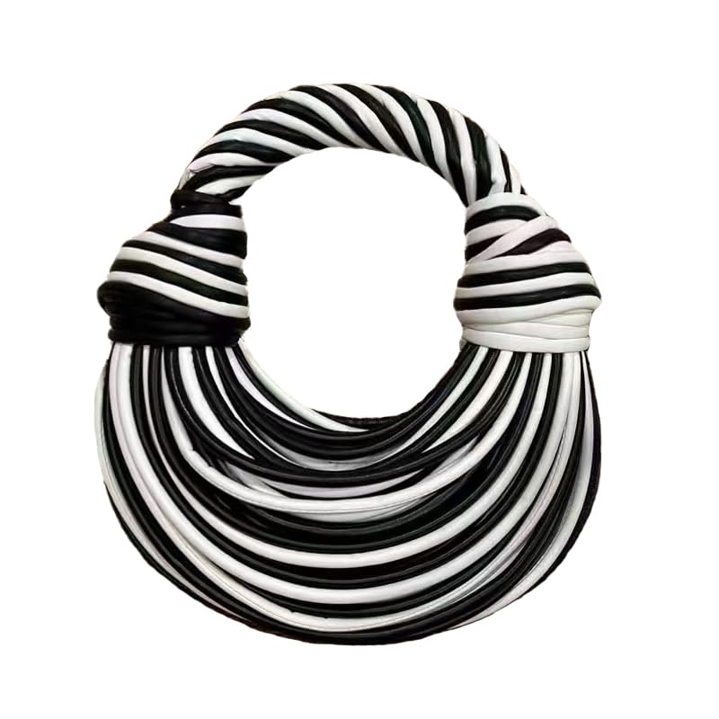 Hand-Woven Women's Knot Satchel Clutch Bag