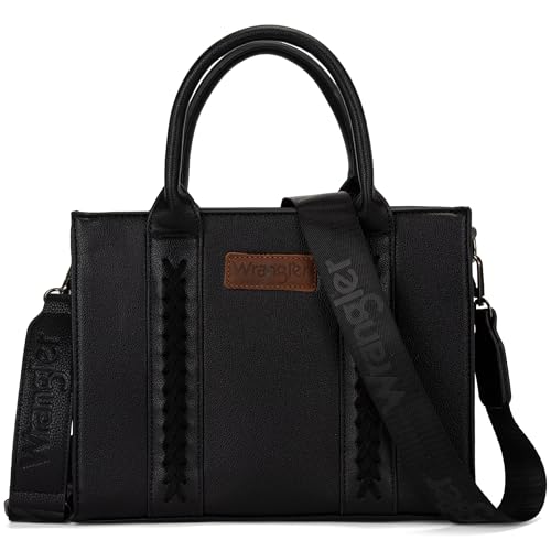 Black Wrangler Tote Bag for Women with Zipper