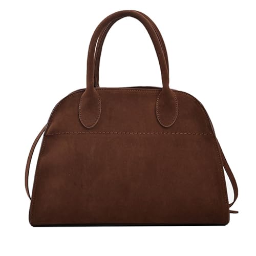 Brown Suede Vintage Tote Bag for Women