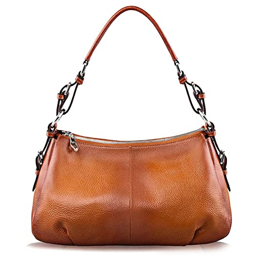 S-ZONE Women's Genuine Leather Hobo Shoulder Bag