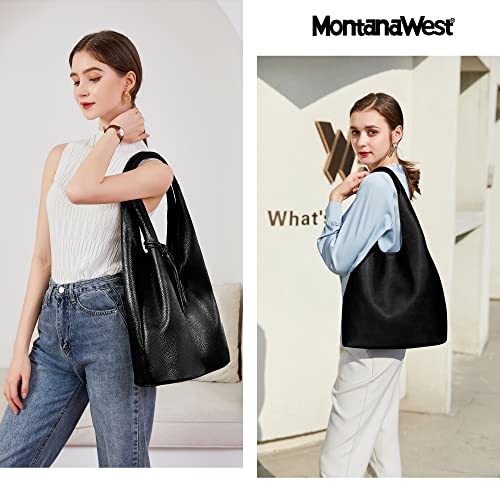 Montana West Vegan Leather Hobo Purse Set