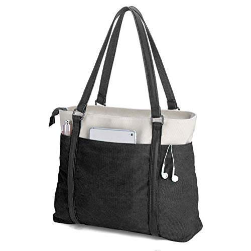Large Canvas Women's Laptop Tote Handbag for Work
