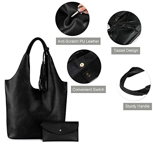 Montana West Vegan Leather Hobo Purse Set