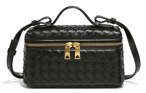 Chic Woven Crossbody Mini PU Leather Handbag