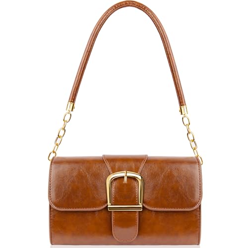 Stylish Brown Faux Leather Women's Shoulder Bag