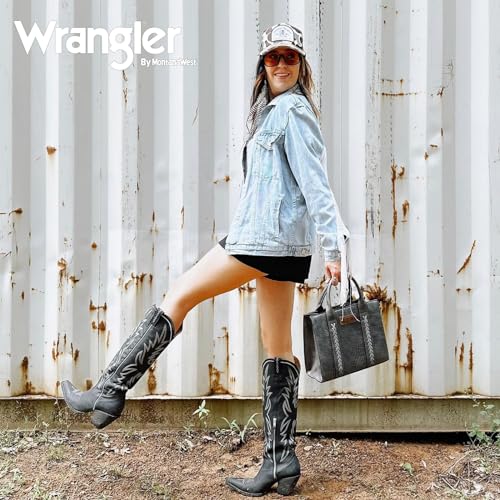 Black Wrangler Tote Bag for Women with Zipper