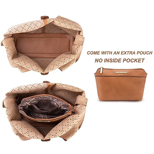 Brown Vegan Leather Slouchy Hobo Handbag by Montana West