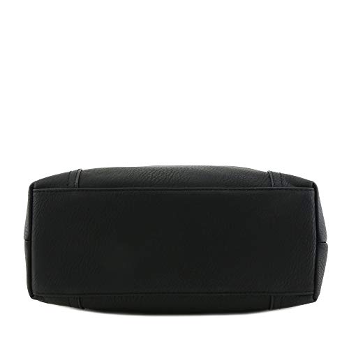 Black Hobo Bag with Oversized Snap Hook Hardware