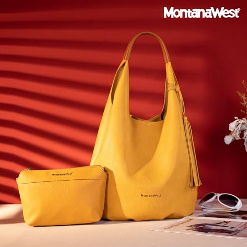 Montana West Women's Hobo Handbag with Tassels