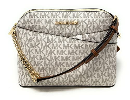 Michael Kors Jet Set Vanilla Leather Crossbody Bag