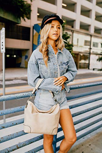Black Hobo Bag with Oversized Snap Hook Hardware
