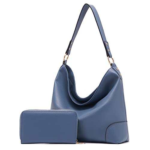 Soft Large Hobo Handbag Set with Wallet