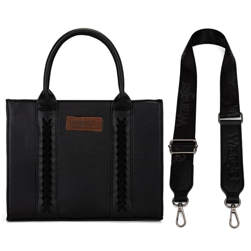 Black Wrangler Tote Bag for Women with Zipper