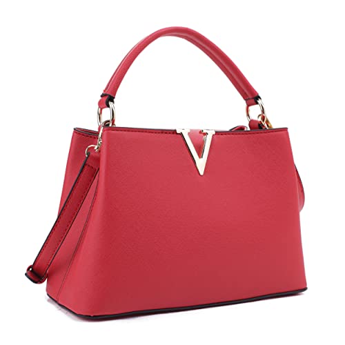 EVVE Women's Classic Small Satchel Crossbody Handbag