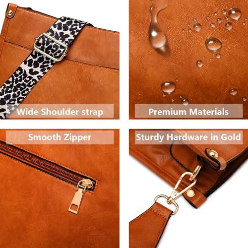 AUYOCO Vegan Leather Crossbody Handbags with Guitar Straps