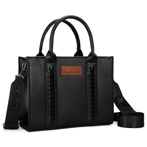 Black Wrangler Tote Bag for Women with Zipper