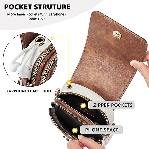 Women's Small Crossbody Leather Handbag with Adjustable Strap