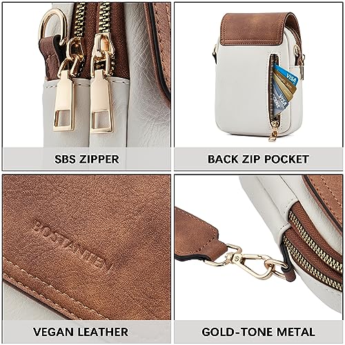 Women's Small Crossbody Leather Handbag with Adjustable Strap