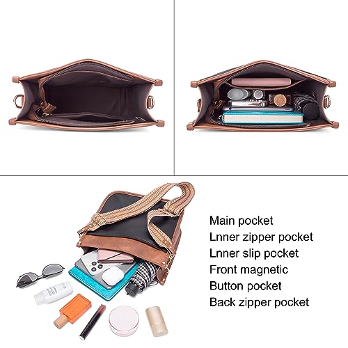 CLUCI Women's Vegan Leather Crossbody Hobo Handbag Set