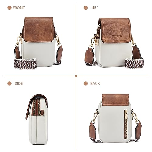 Women's Small Crossbody Leather Handbag with Adjustable Strap