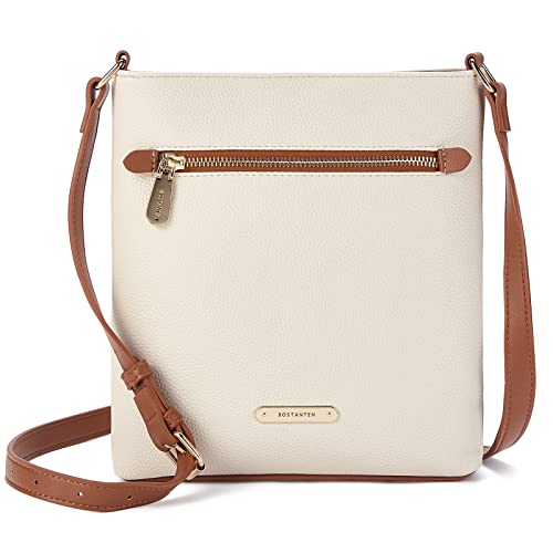 Stylish Beige Leather Crossbody Bag for Women
